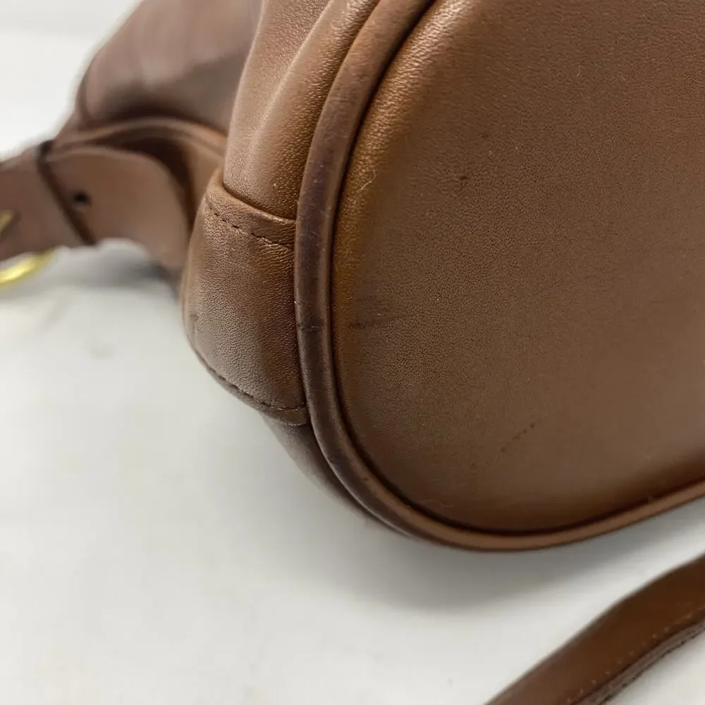 Vintage Coach Worth Bag 4143 British Tan/brown Leather Made In USA